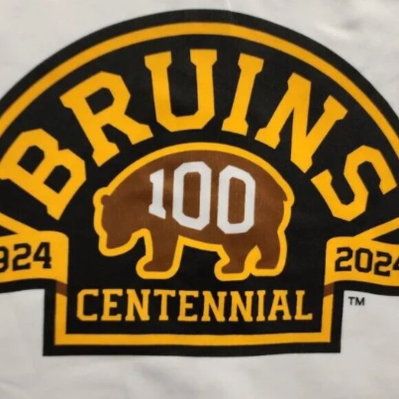 Boston Bruins 100 Centennial White Full Zip Jacket - Oversized Rare - Picture 4 of 8